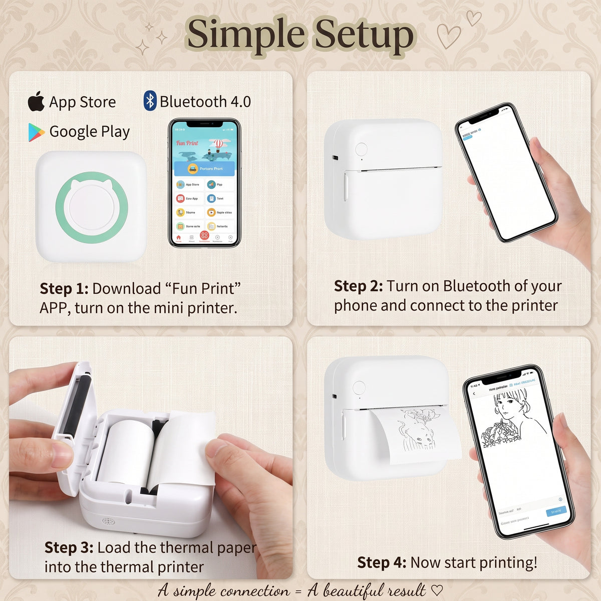 Mini Bluetooth Label Printer — Portable Sticker & Photo Maker